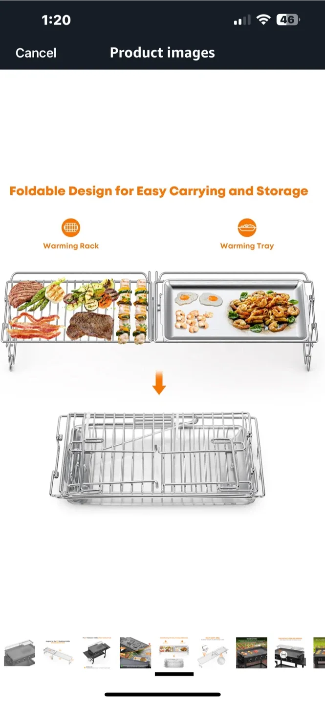 Stanbroil Griddle Warming Rack and Tray image indicator(7)