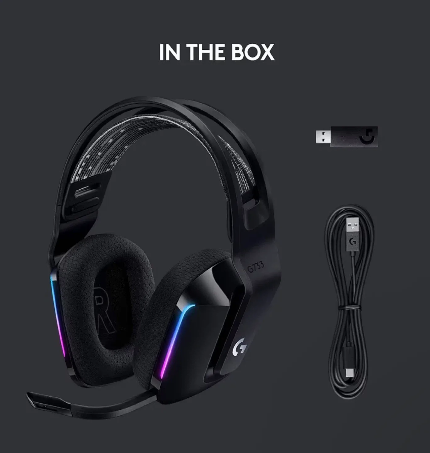 Logitech G733 LIGHTSPEED Wireless RGB Gaming Headset - NEW thumbnail