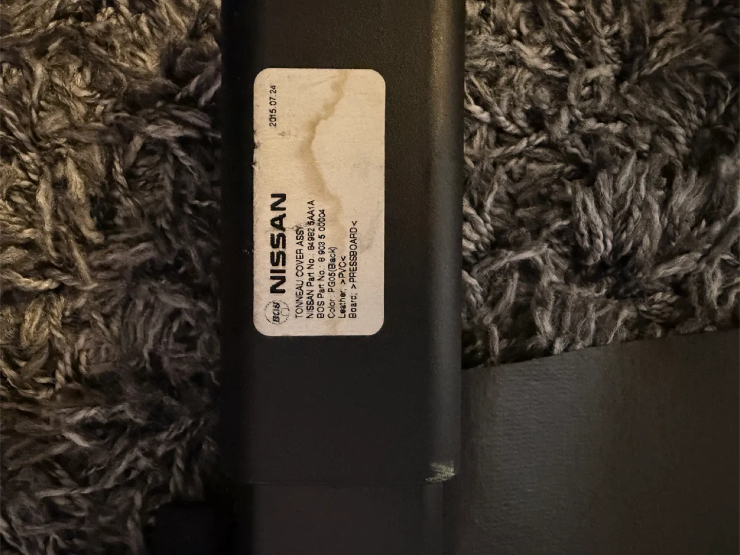 Nissan Cargo Cover Assembly - Black image indicator(2)