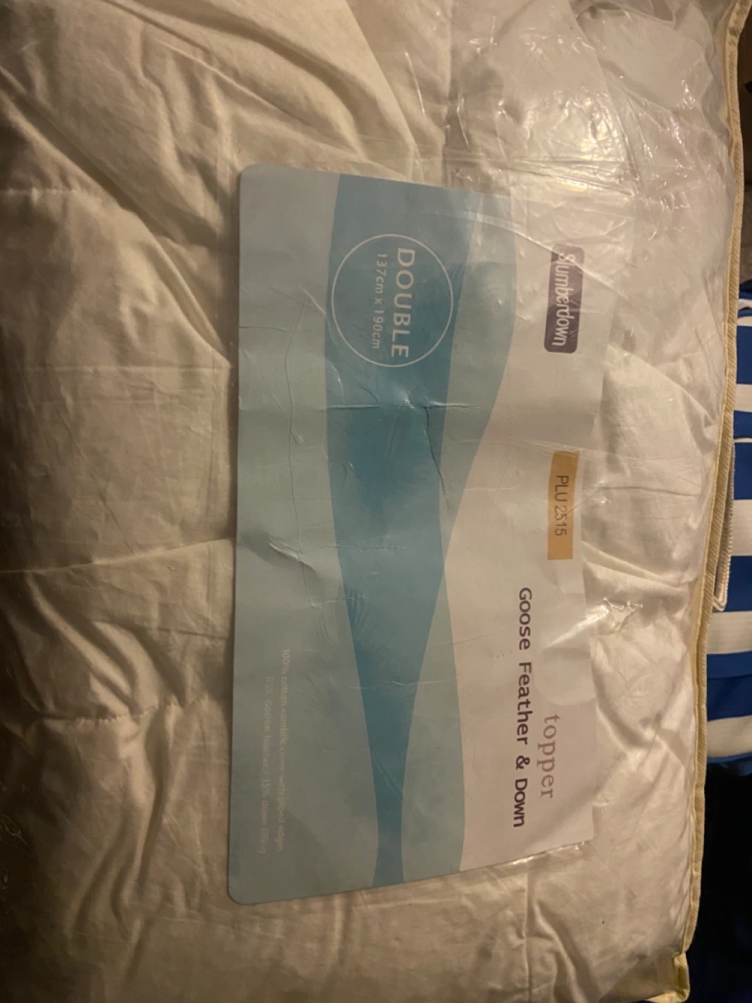 Slumberdown Goose Feather & Down Mattress Topper - Double