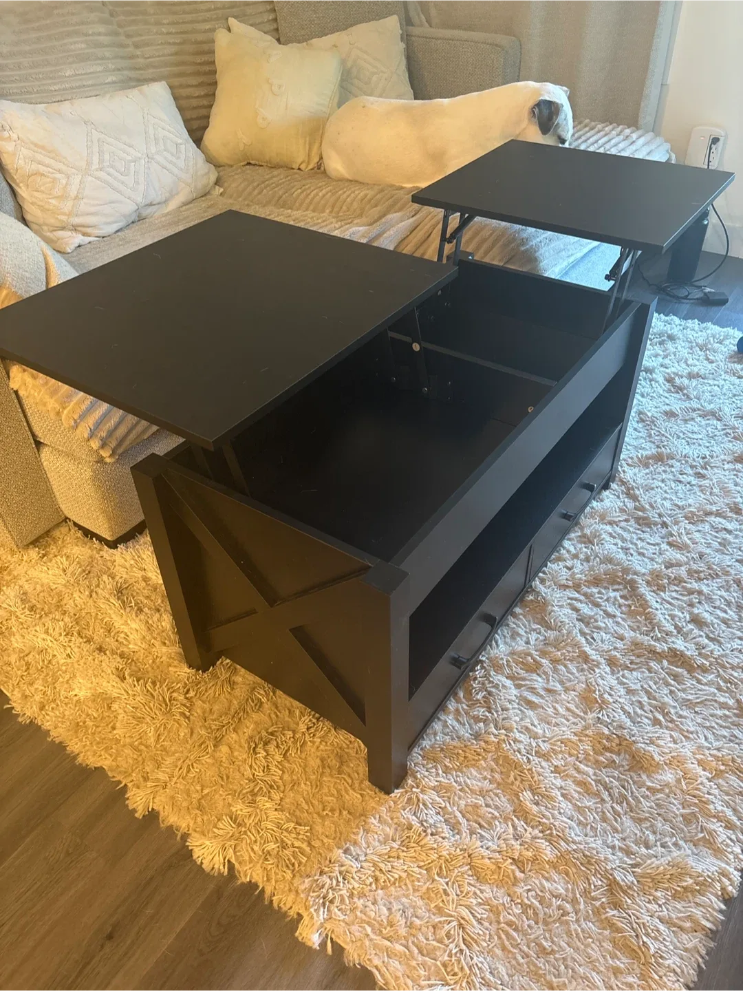 Black Lift Top Coffee Table with Storage image indicator(2)