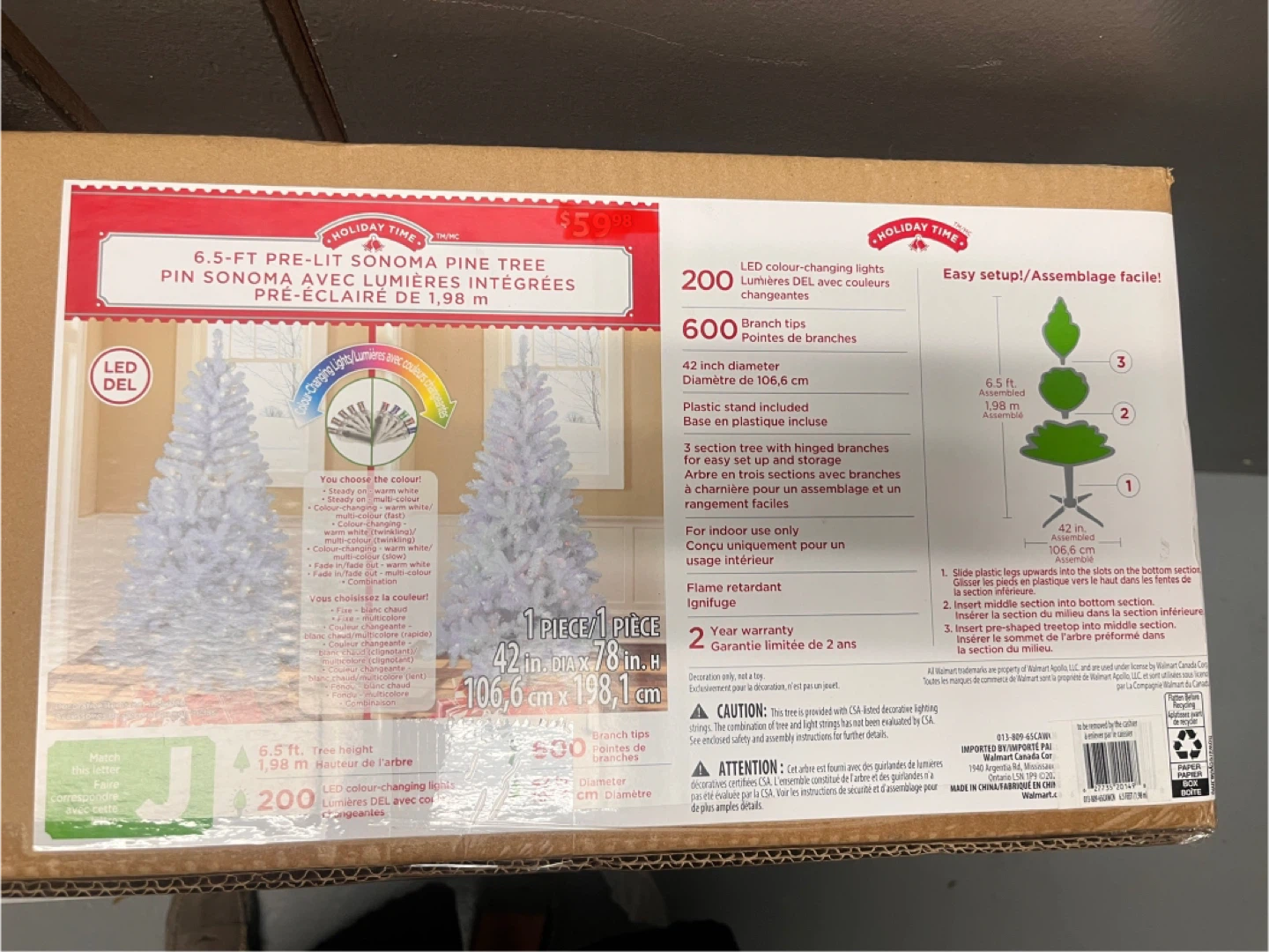 Holiday Time 6.5-ft Pre-Lit Sonoma Pine Tree