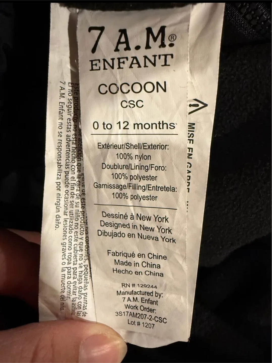 7 A.M. Enfant Cocoon Car Seat Cover (0-12M) image indicator(3)