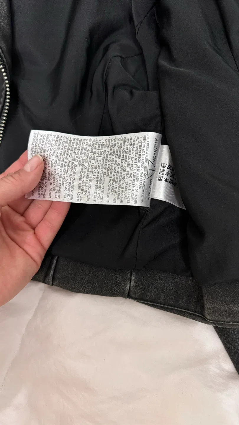 Zara Black Biker Jacket - Size XS image indicator(5)