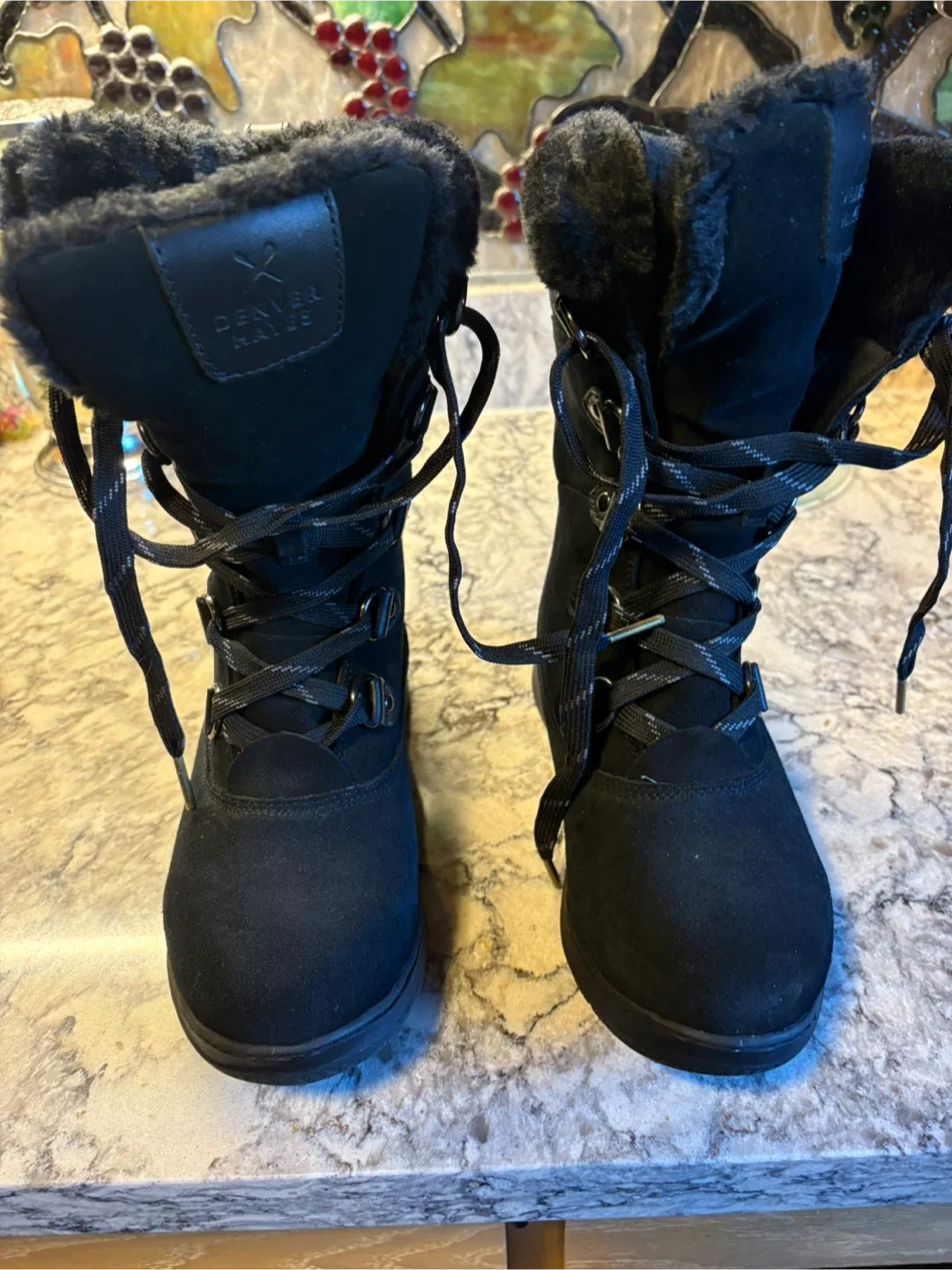 Denver Hayes Black Winter Boots - Size 8 image indicator(3)