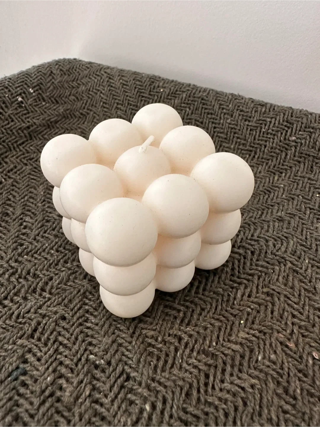 Bubble Cube Candle - Cream Colour thumbnail