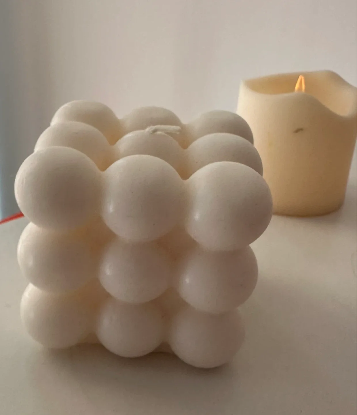 Bubble Cube Candle - Cream Colour image indicator(2)