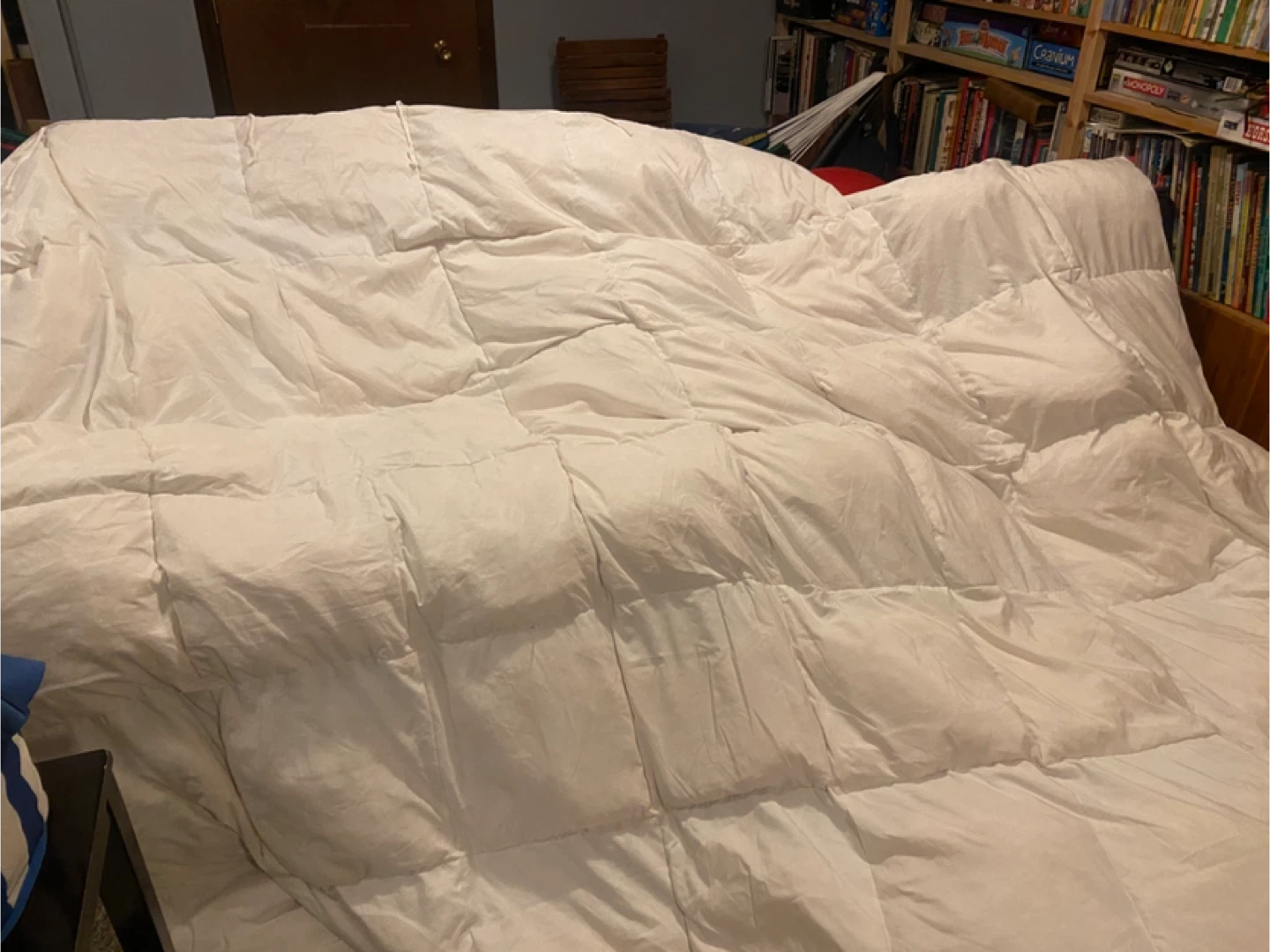 PENDING- White Down Comforter-King Size with ties