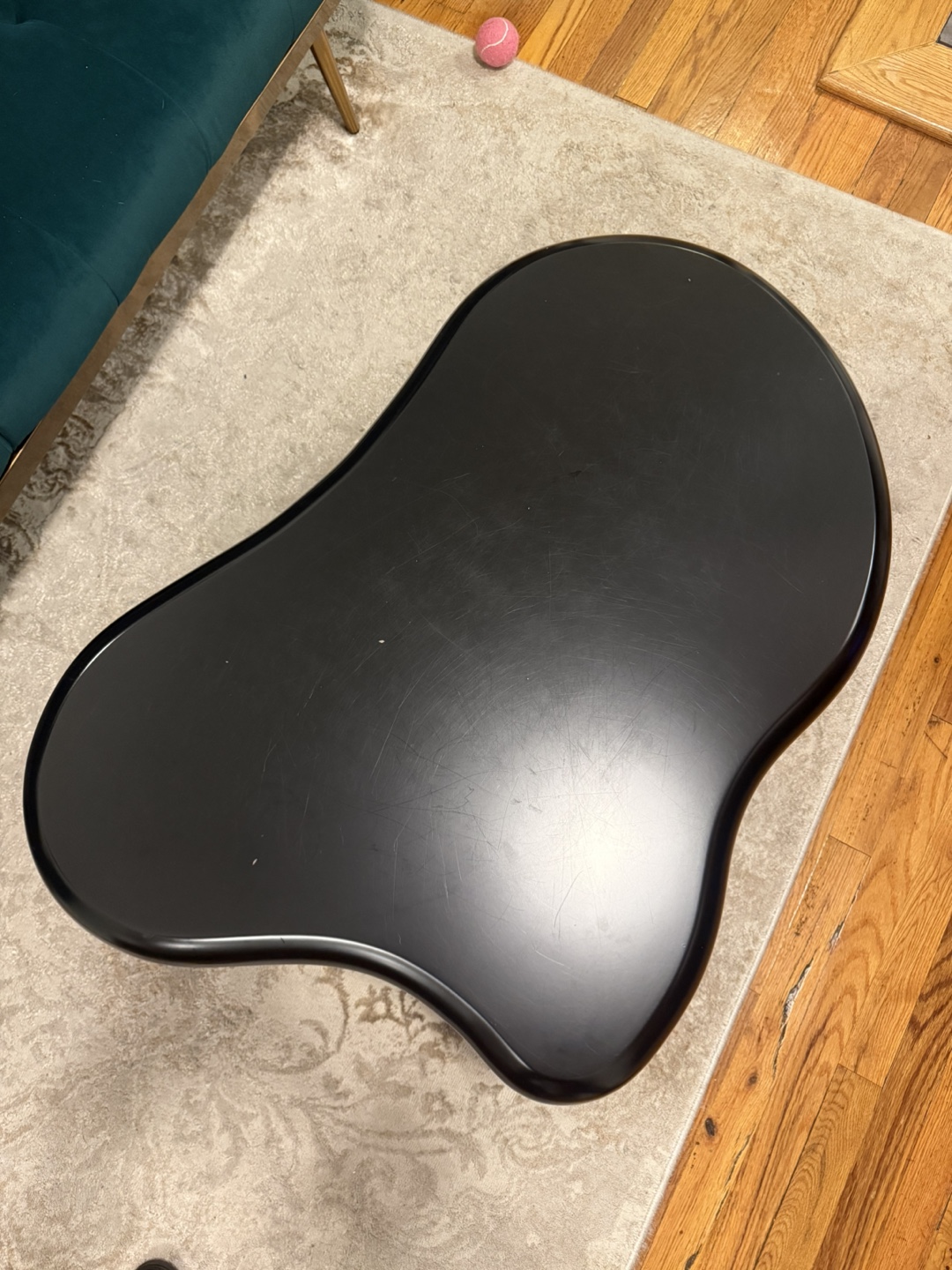 Small Black Organic Modern Coffee Table - photo 3