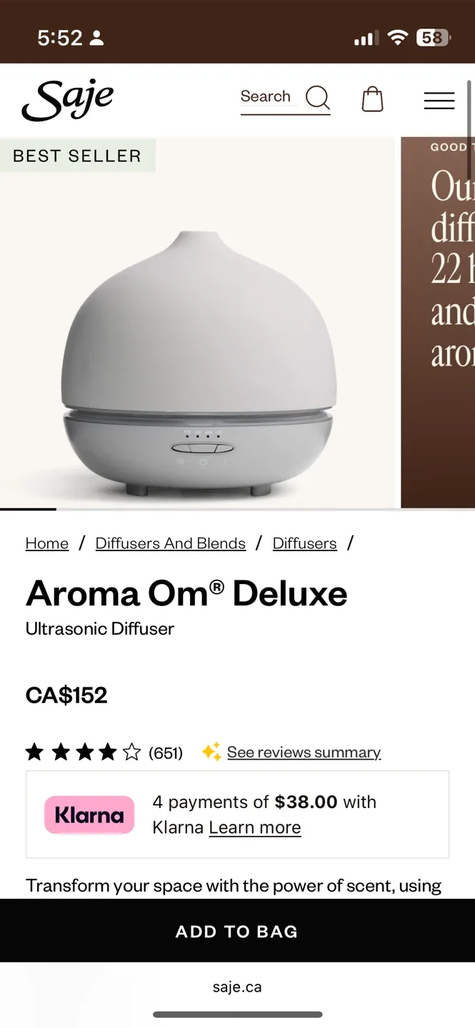 Open box-Saje Aroma Om Deluxe Diffuser + essential oil image indicator(4)