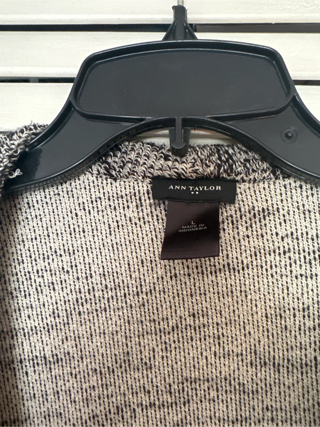 Ann Taylor Loft Grey Knit Cardigan - Size L - photo 2