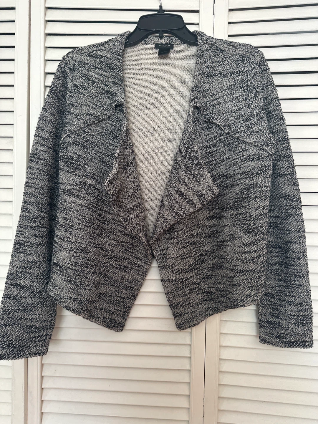 Ann Taylor Loft Grey Knit Cardigan - Size L