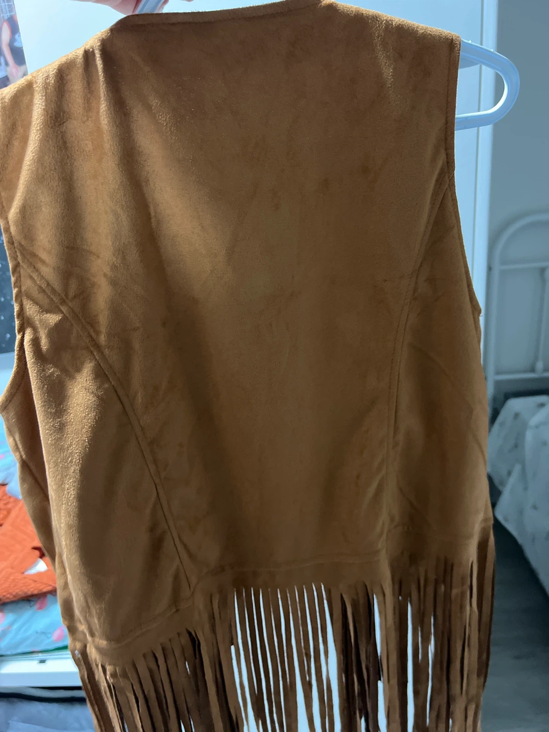Brown Fringe cowboy Vest for women size large - photo 2