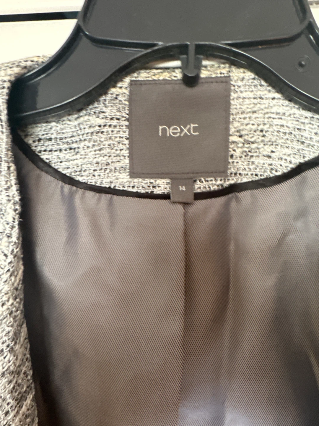 Next Grey Tweed Blazer - Size 14 - photo 2