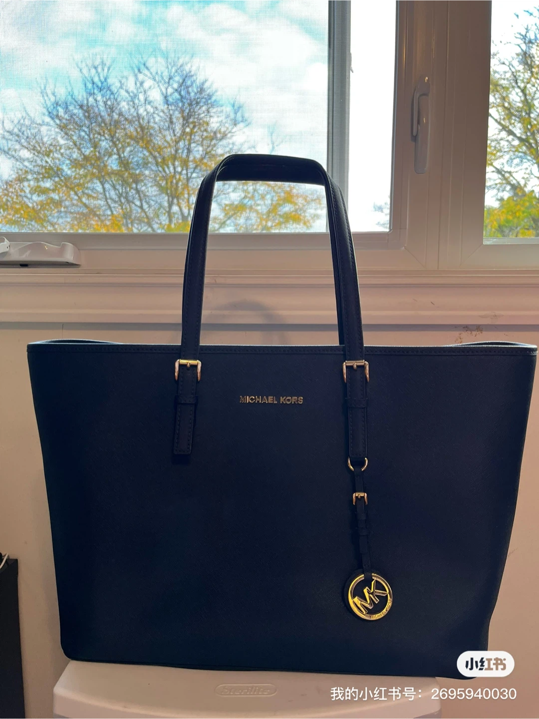 Michael Kors Navy Blue Tote Bag