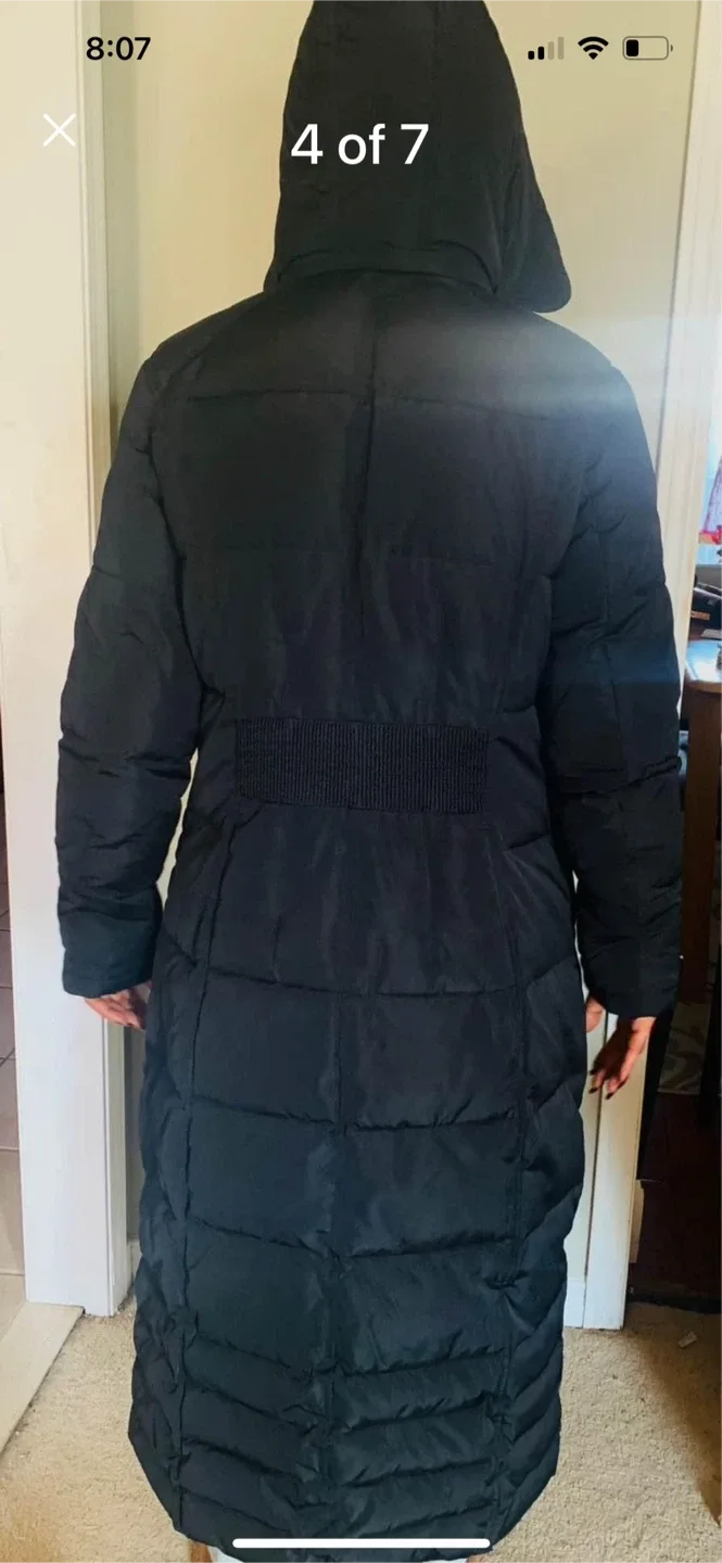 London Fog Black Down-Filled Long Puffer Coat image indicator(2)