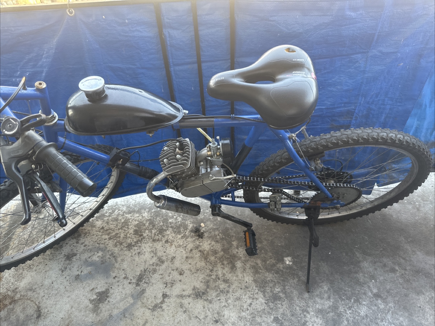Motorized Bicycle - Blue - photo 2