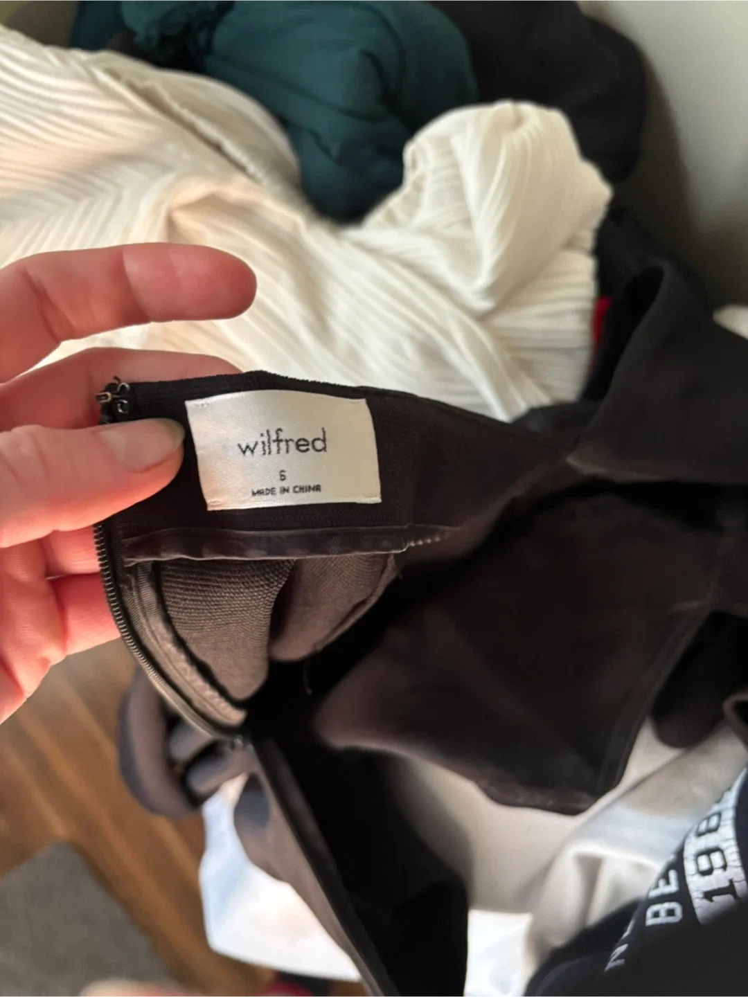 Wilfred Black Mini Dress with Tie back - Size S image indicator(3)