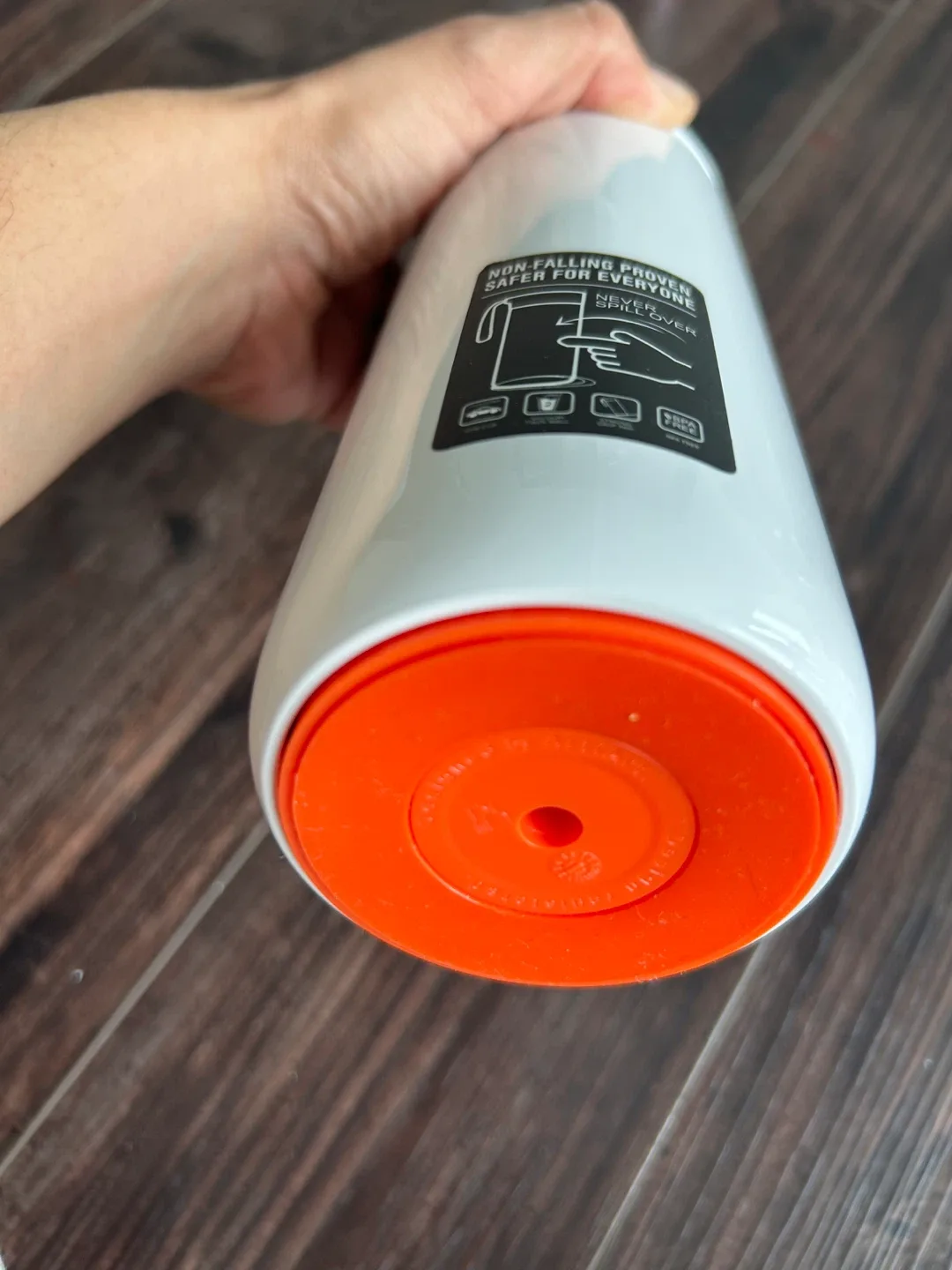 White Never Spill Over flask/thermos image indicator(4)