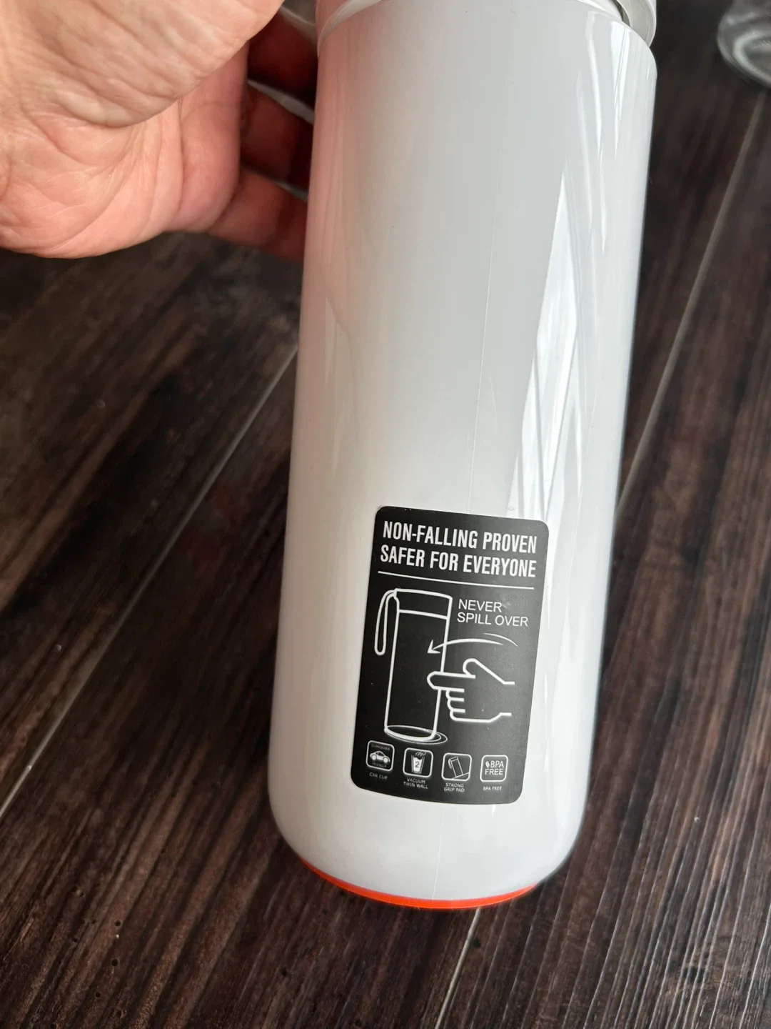 White Never Spill Over flask/thermos image indicator(3)