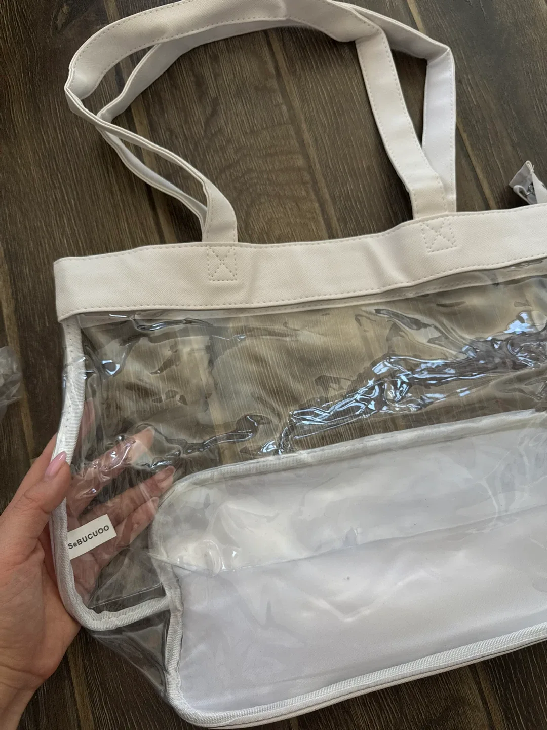 Sebucuoo Clear Tote Bag - Pure White thumbnail