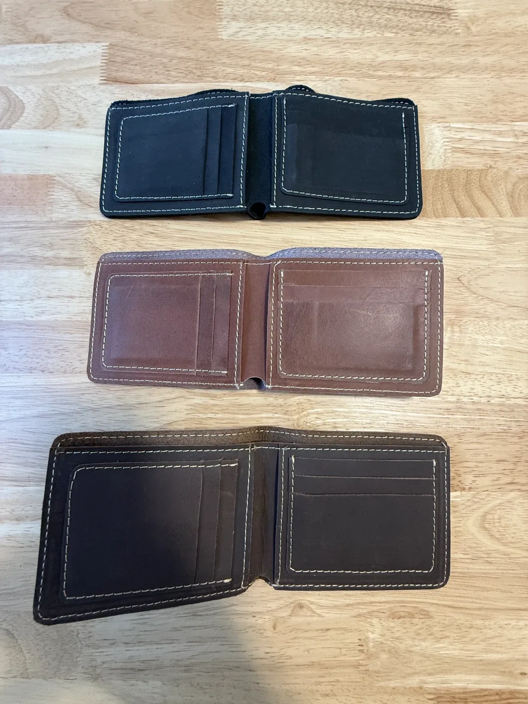 Set of 3 Leather Bifold Wallets image indicator(2)