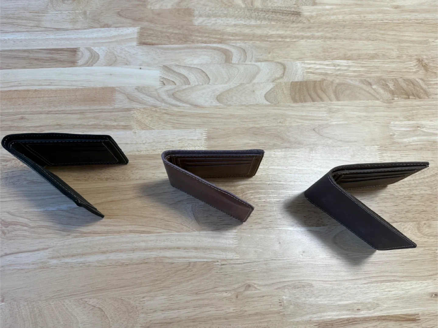 Set of 3 Leather Bifold Wallets image indicator(3)