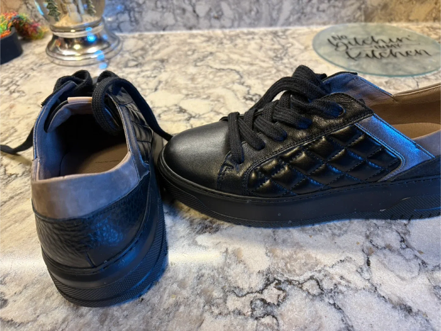 Ron White Black Leather Sneakers - Size 38 image indicator(4)