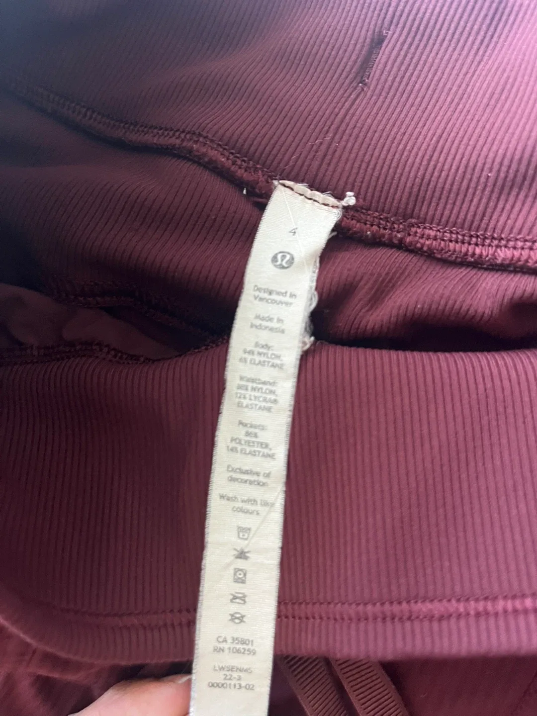 Lululemon Burgundy Dance Studio Jogger - Size 4 image indicator(4)