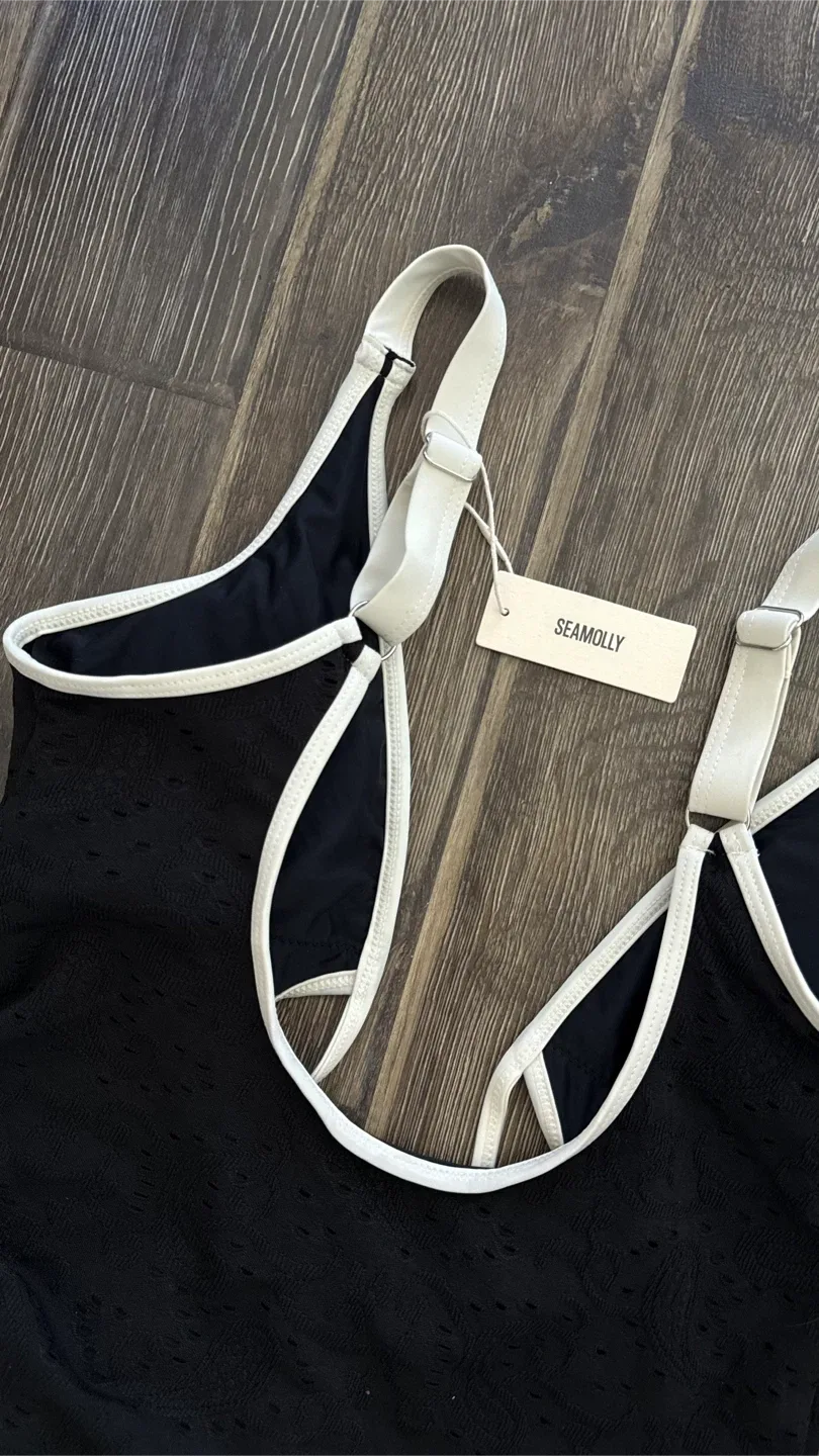 SEAMOLLY Vintage Lace Jacquard Swimsuit image indicator(2)