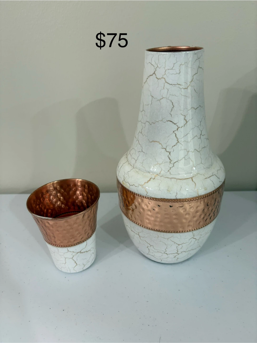 Copper bottle with glass - photo 4