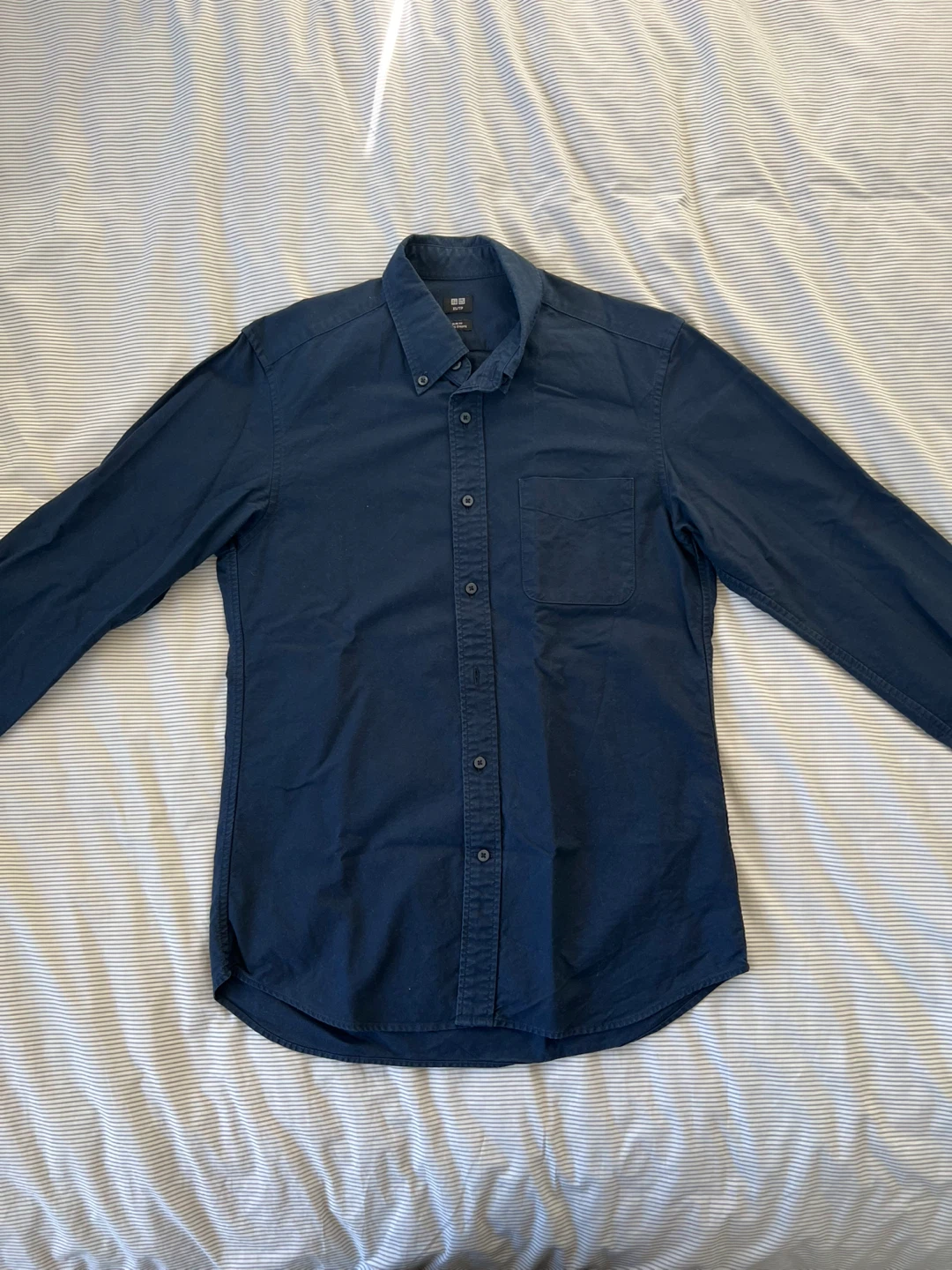 Uniqlo Navy Oxford Shirt XS Slim Fit