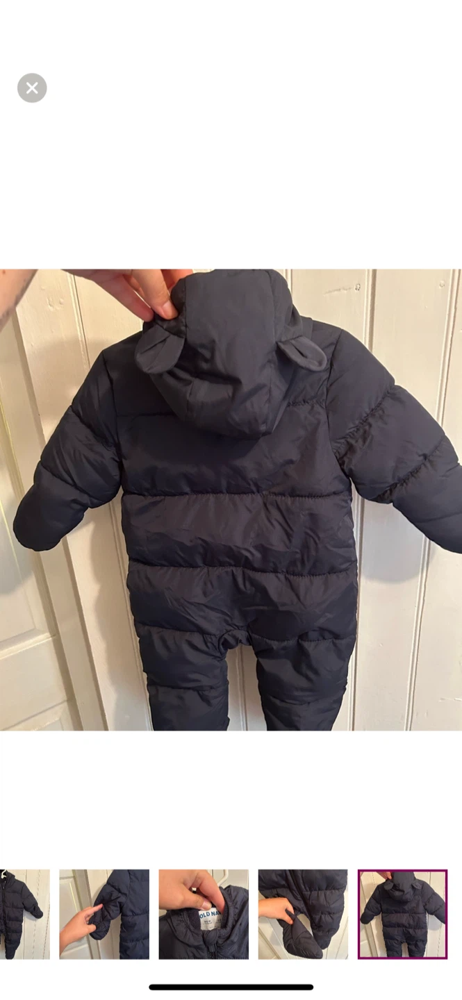 Old Navy 3-6M Navy Blue Snowsuit - photo 5