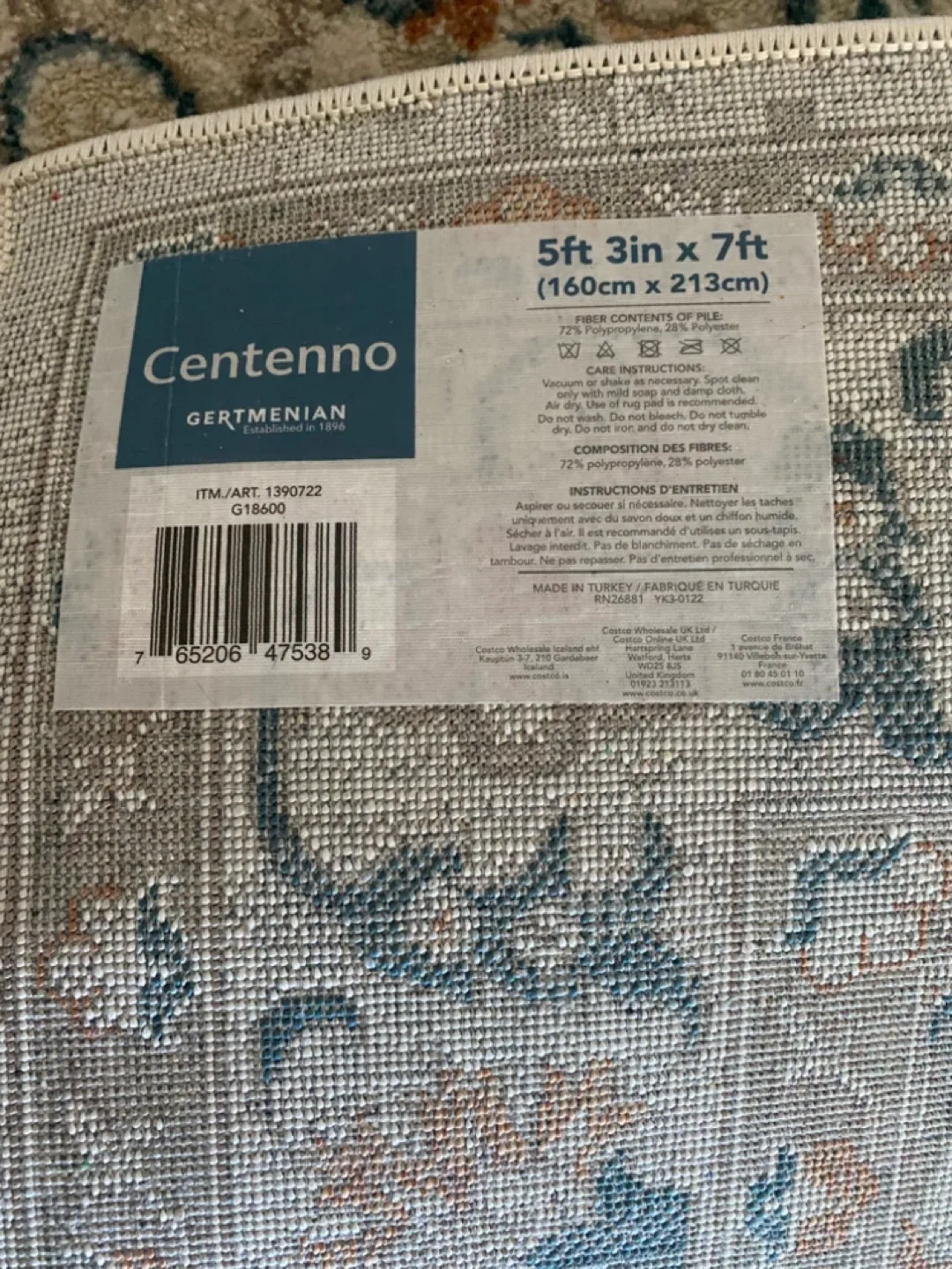 Centenno Gertmenian Area Rug 5ft 3in x 7ft image indicator(2)