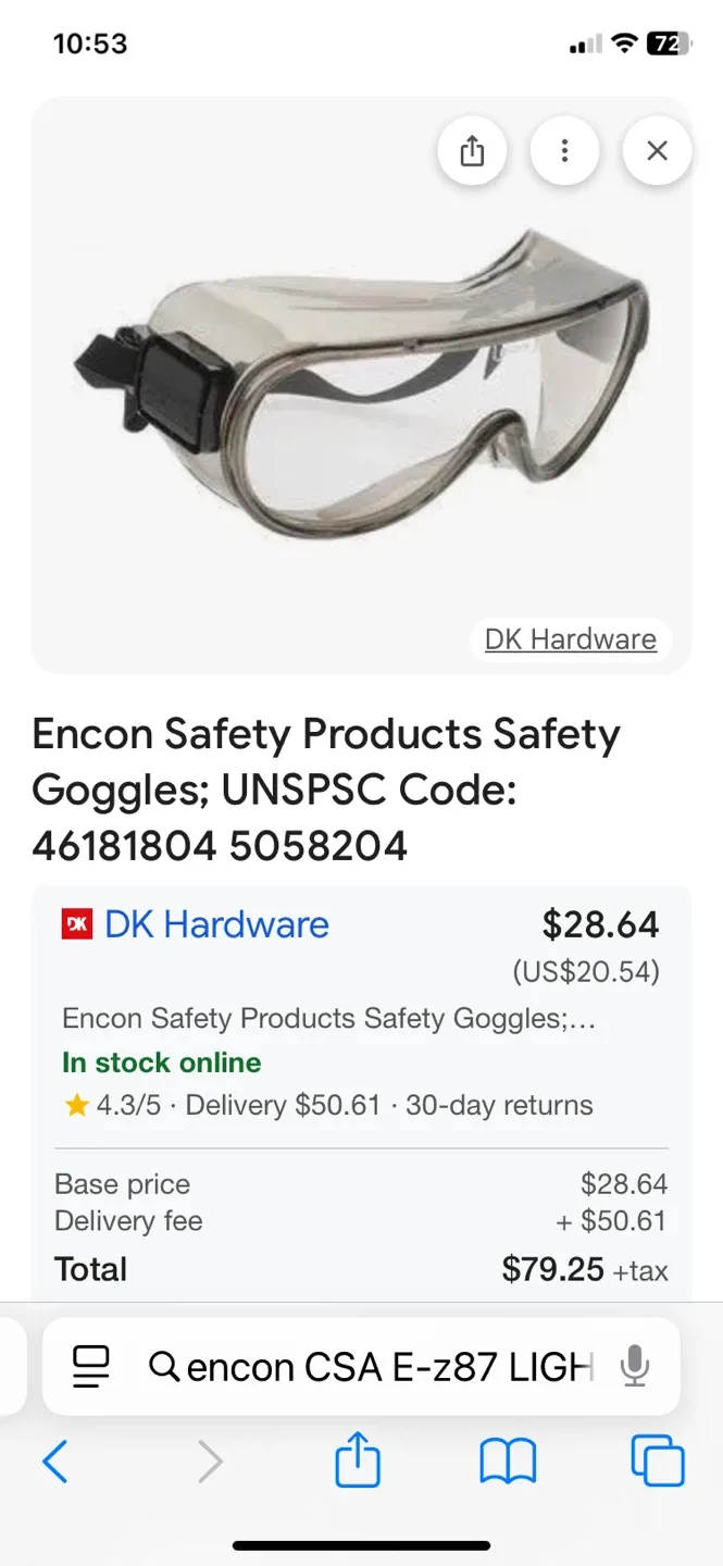 Encon Safety Products Safety Goggles image indicator(2)