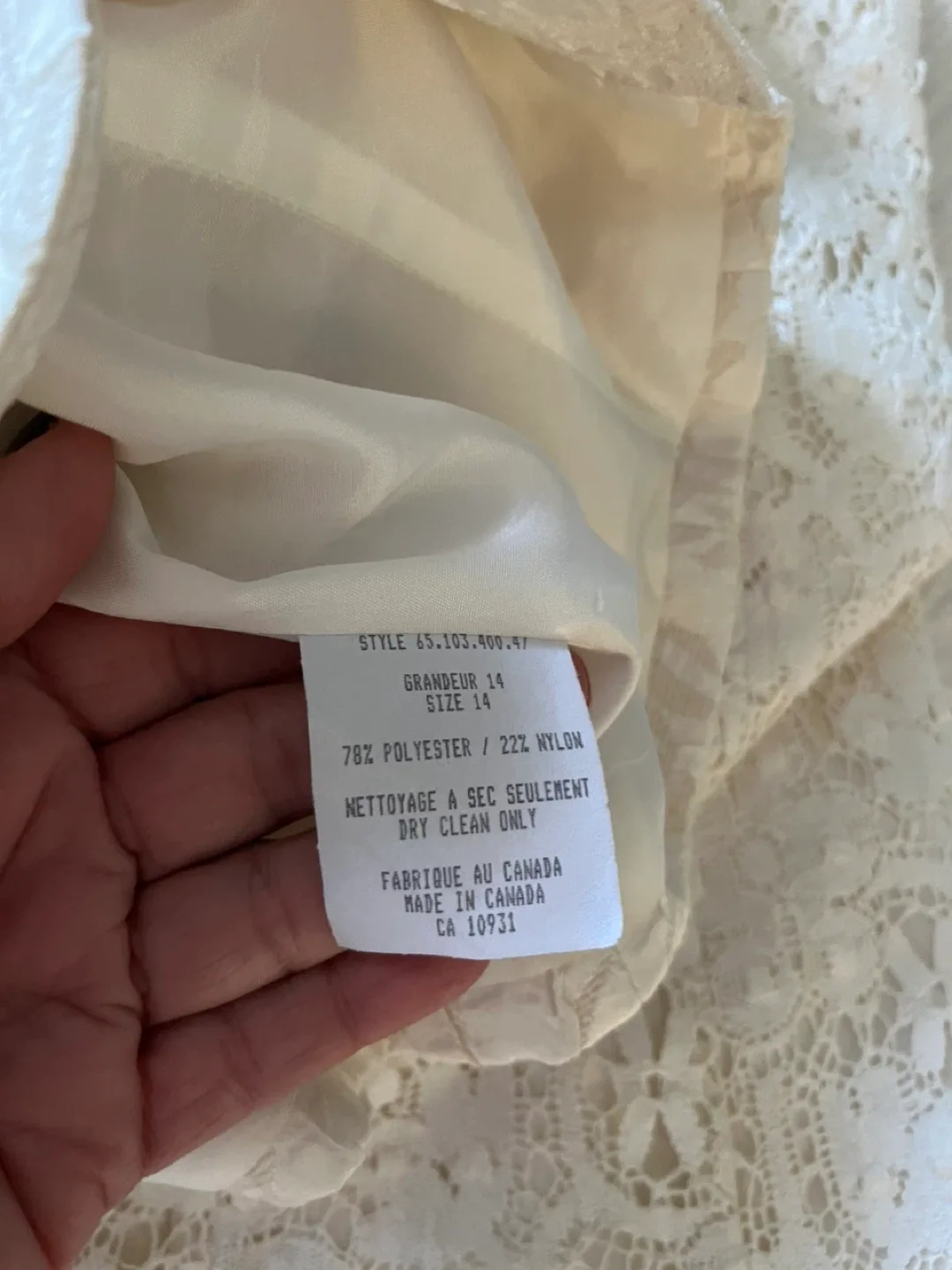 Lace Skirt Suit - Size 14 image indicator(4)