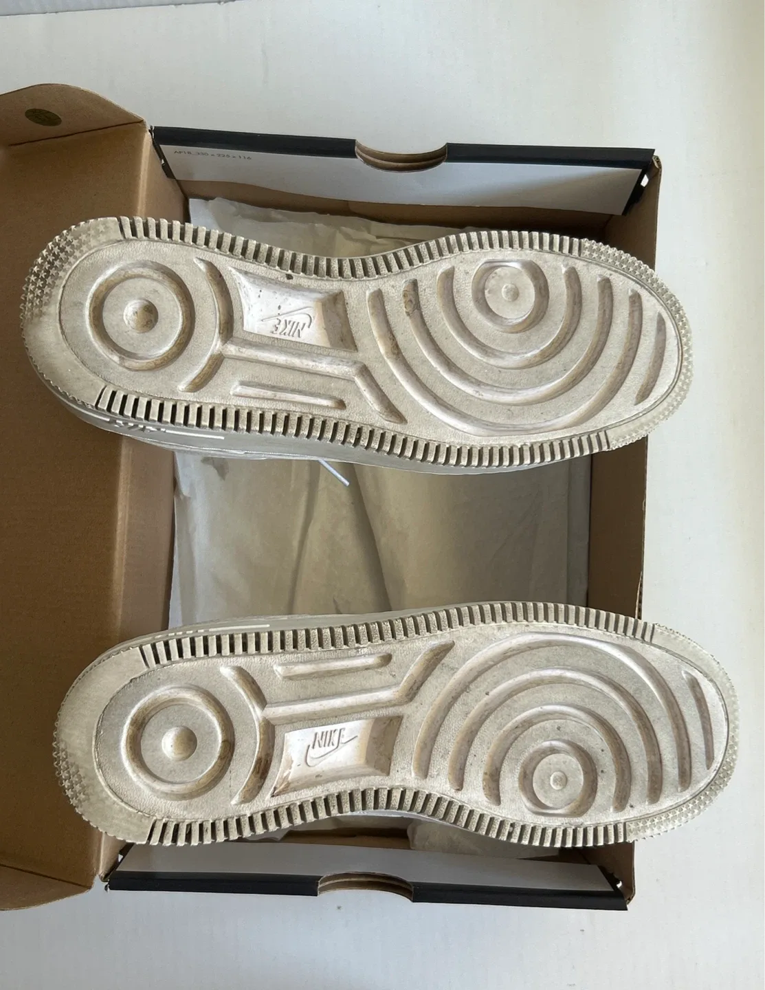 Nike Air Force 1 - White Platform Sneakers - Size- 8.5 image indicator(8)