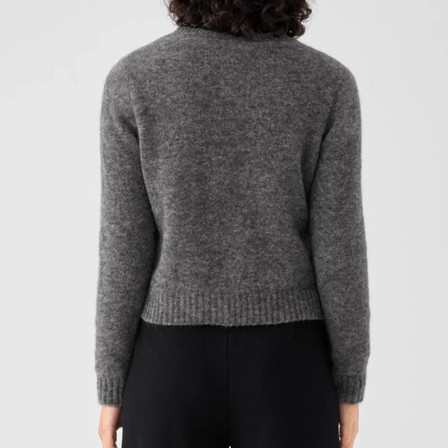 Eileen Fisher Mohair Plush Mélange Crew Neck Cardigan image indicator(10)