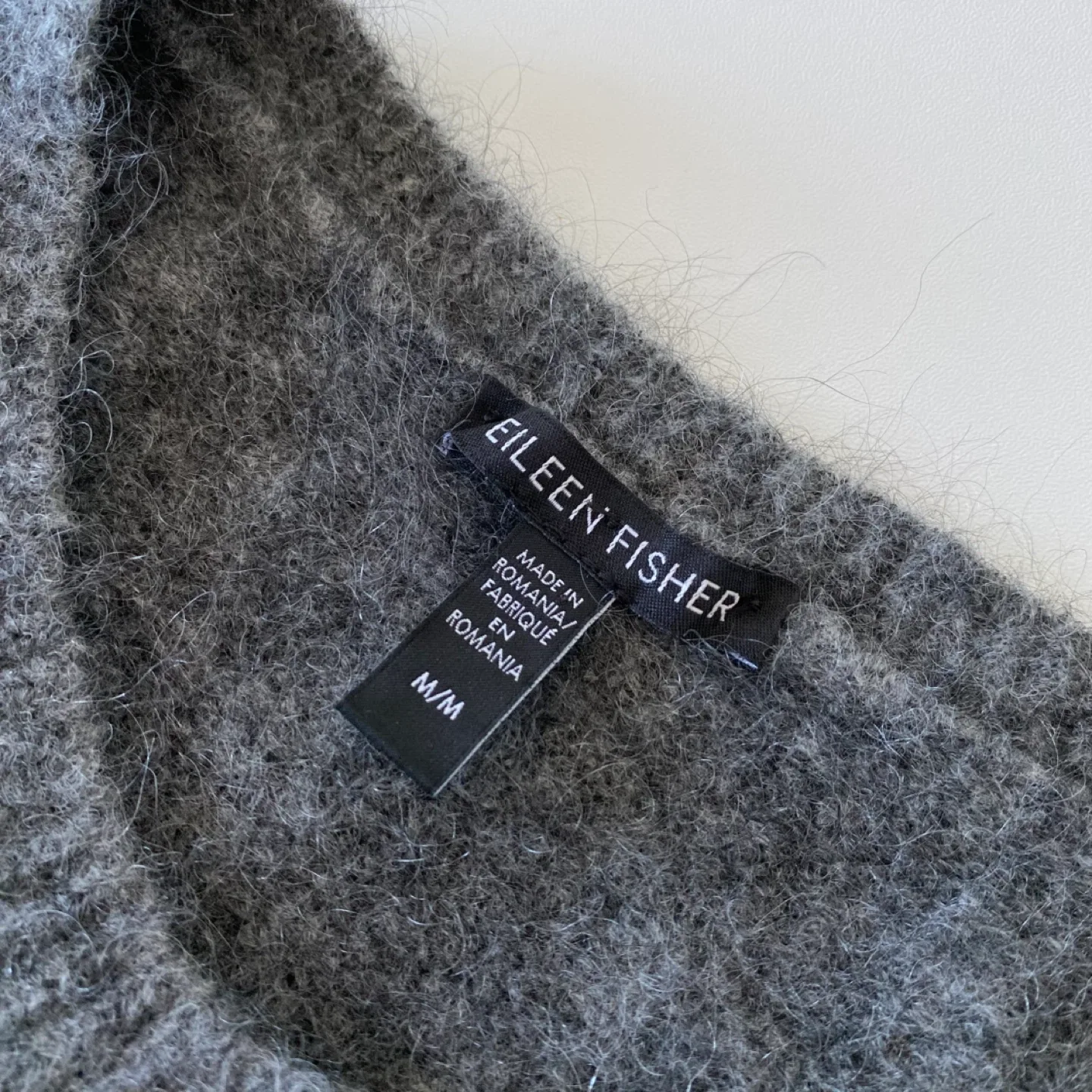 Eileen Fisher Mohair Plush Mélange Crew Neck Cardigan image indicator(7)
