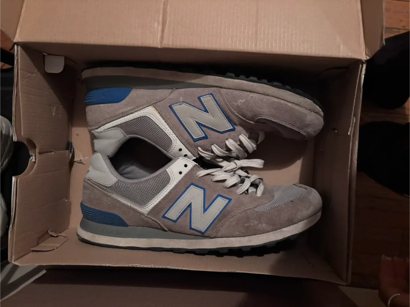 New Balance 574 Classics Grey/Blue, Men's Size 10 image indicator(2)