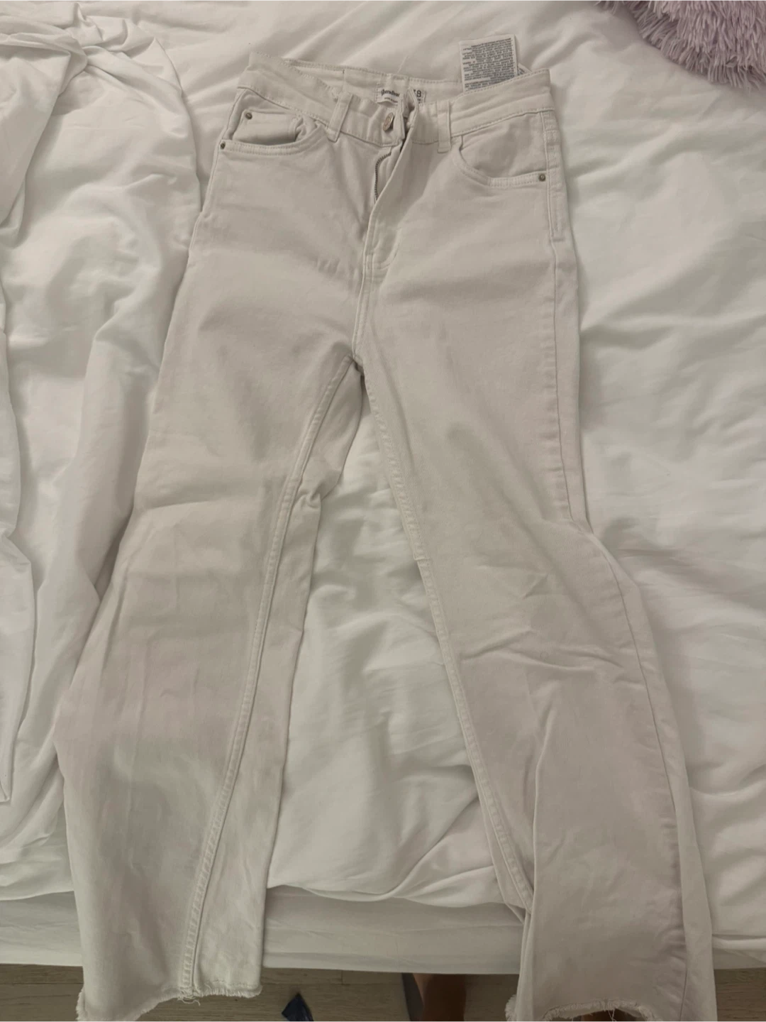 Stradivarius White flare Jeans - Size 38