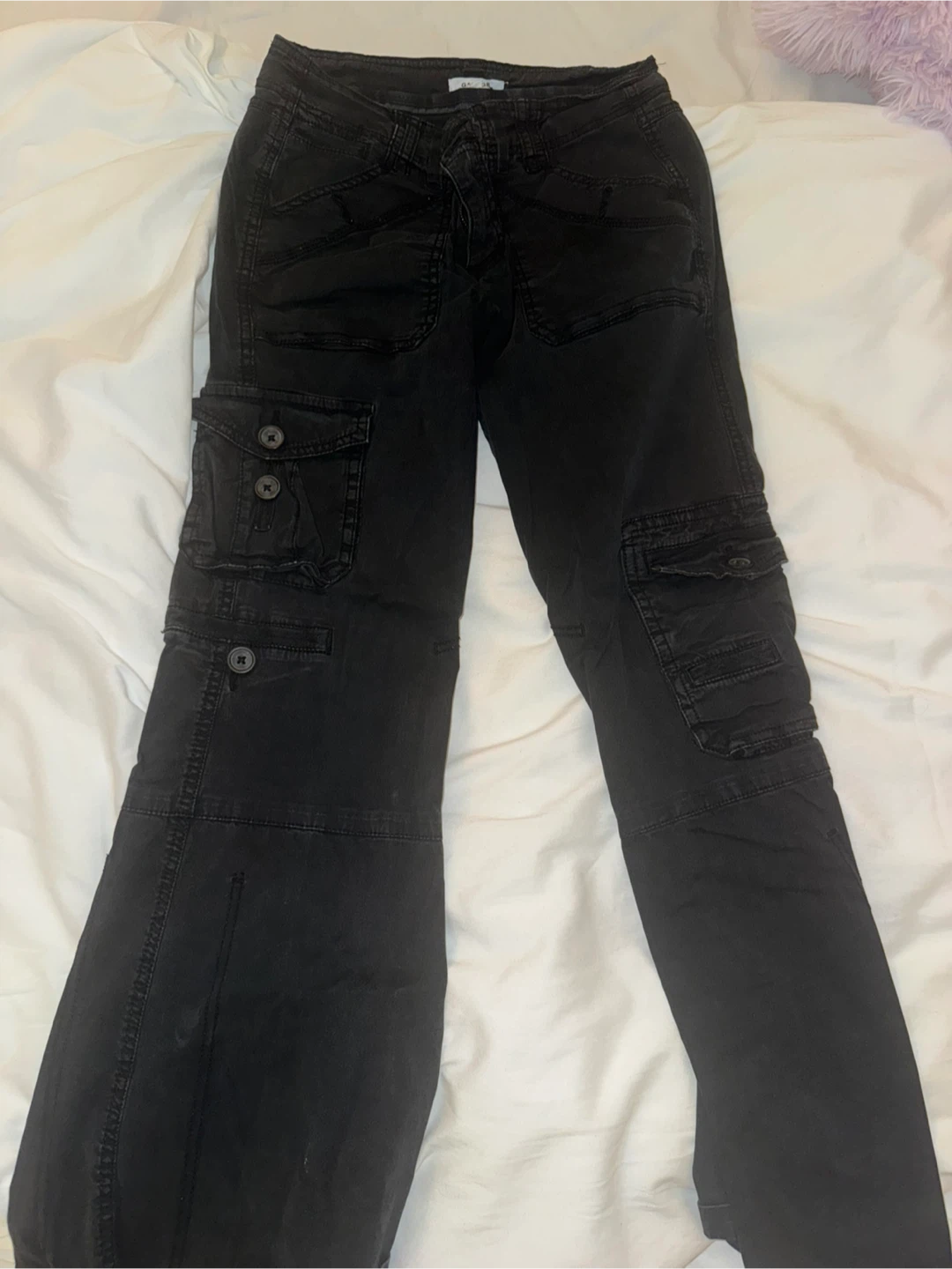 Garage Black Cargo Flare Pants - Size 3