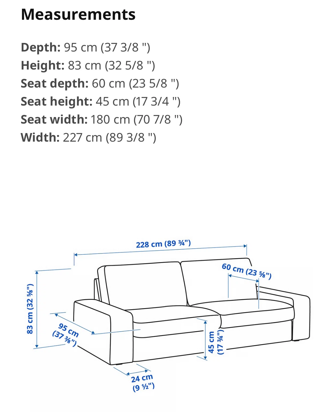 Black Leather Sofa - 89 3/8" Wide - photo 5