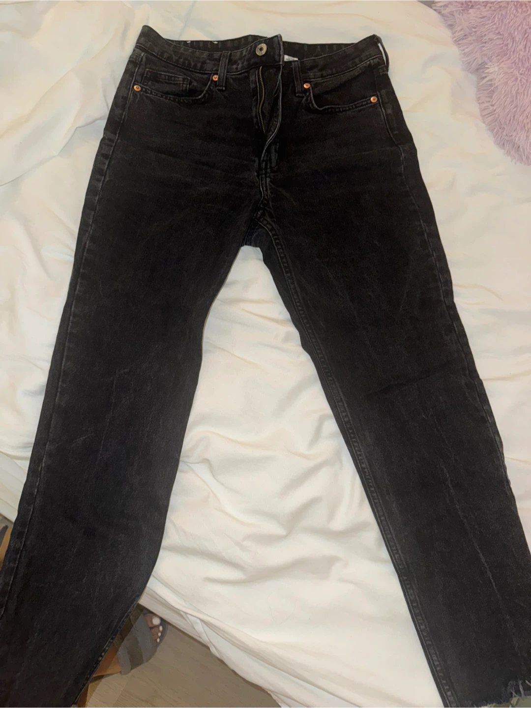 H&M Vintage Straight Black Jeans, Size 6 - photo 2