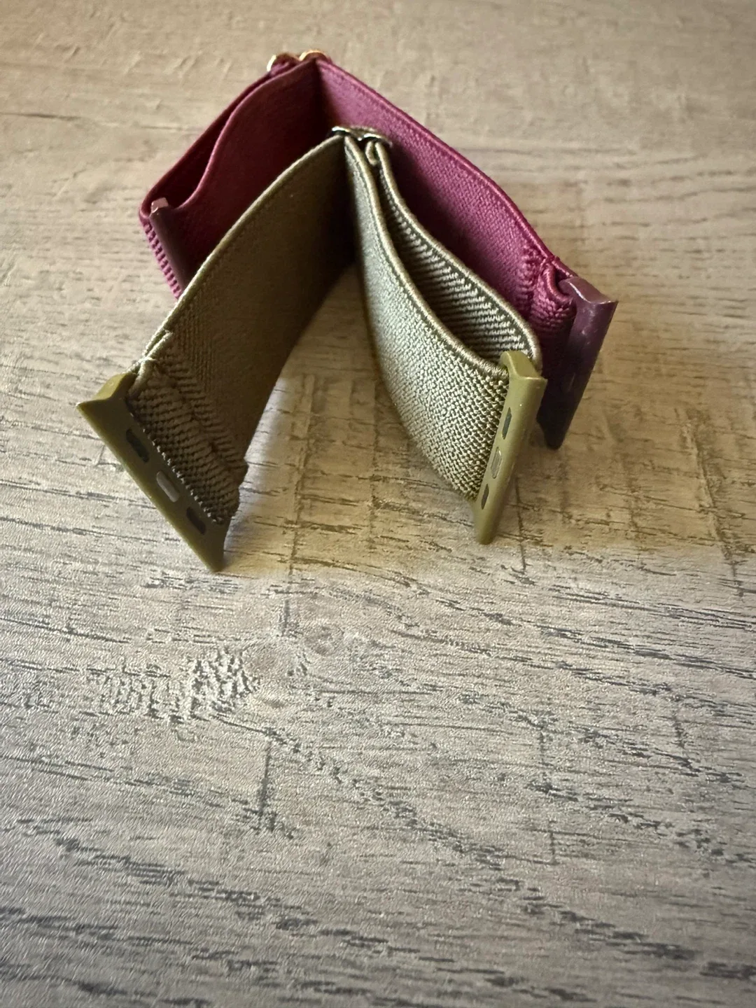 Apple Watch  Elastic Bands - Olive & Burgundy 🥕 image indicator(2)