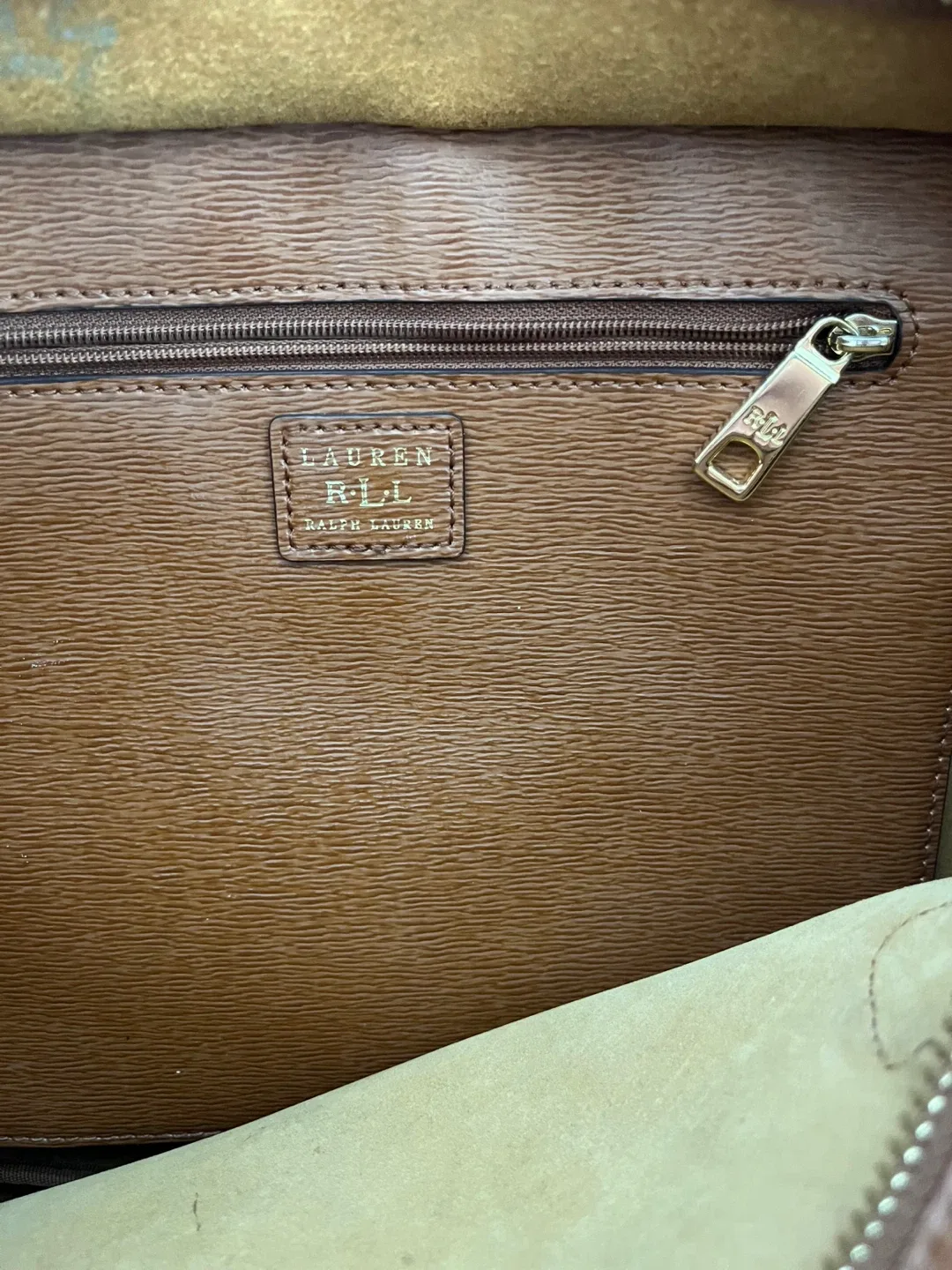 Ralph Lauren Brown Leather Tote Bag image indicator(3)