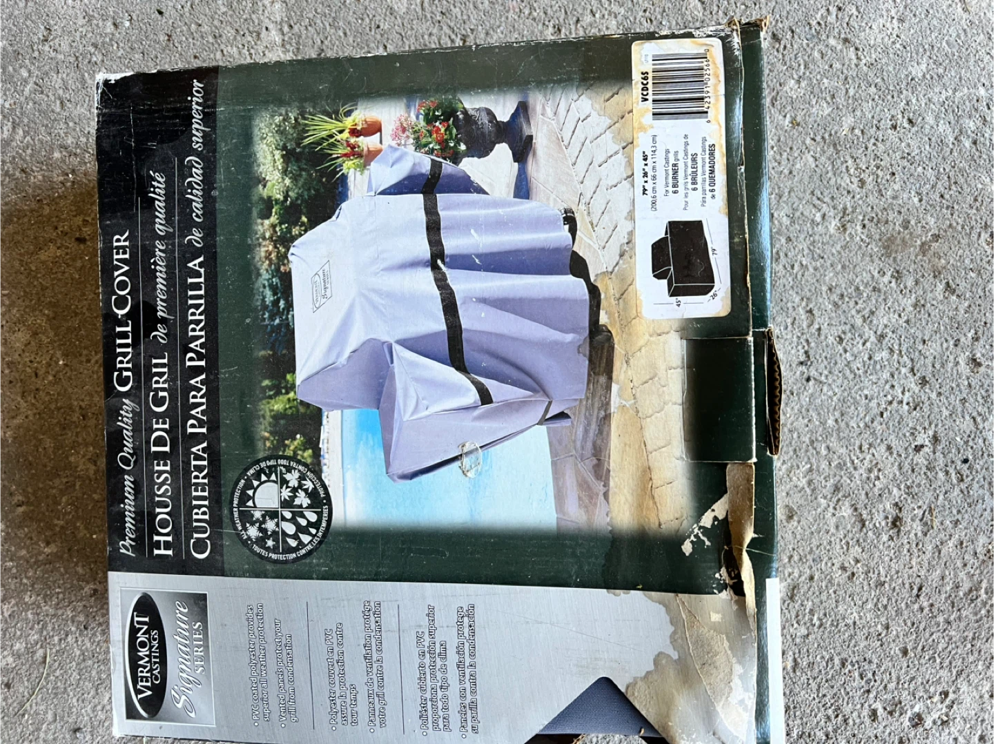 Vermont Castings Grill Cover 79"x26"x45"