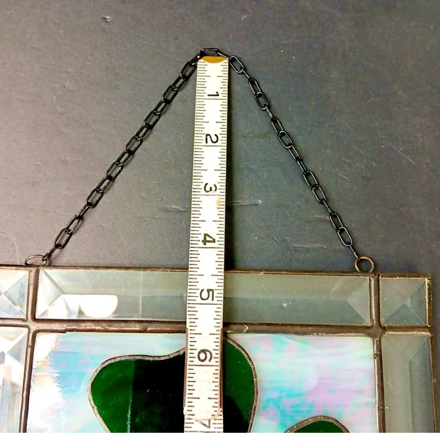 ☘️Stained Glass Clover Leaded Art Hanging image indicator(8)