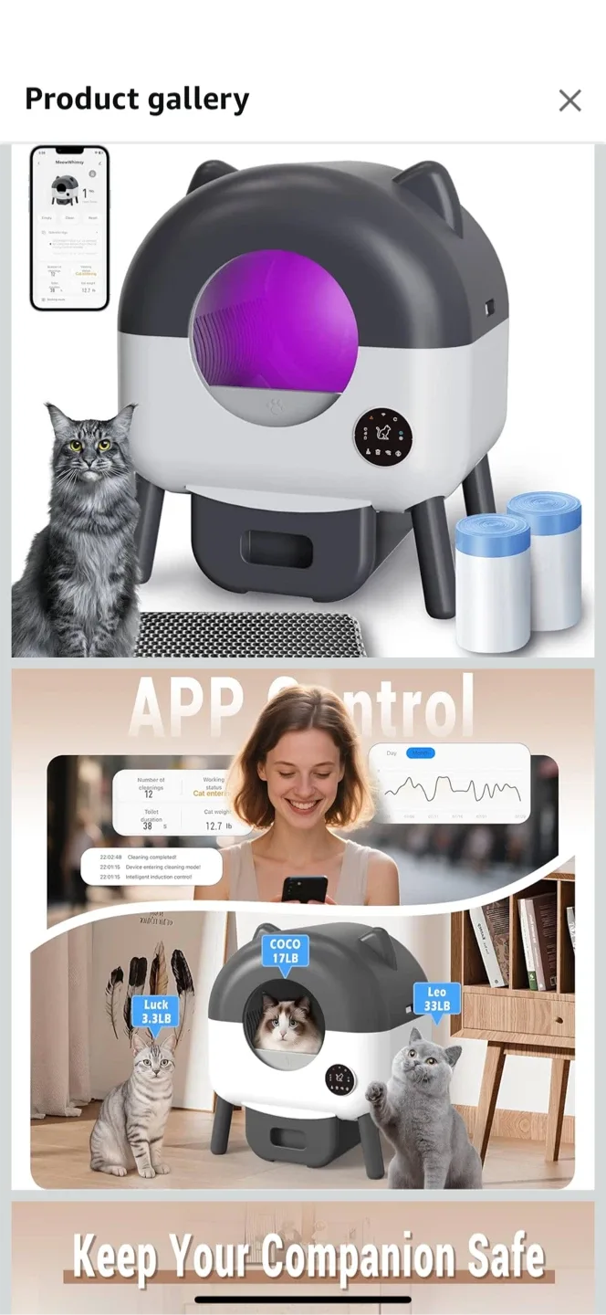 New MEOWANT Automatic Cat Litter Box image indicator(2)