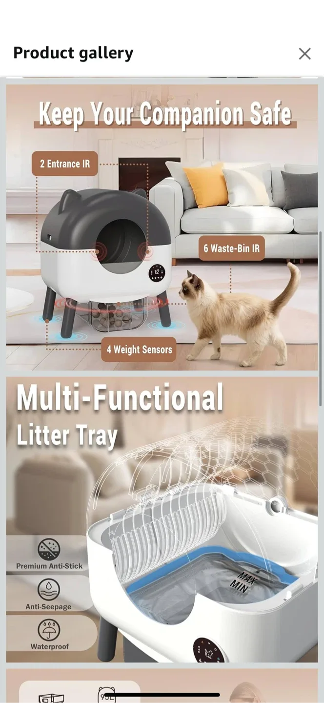 New MEOWANT Automatic Cat Litter Box image indicator(3)